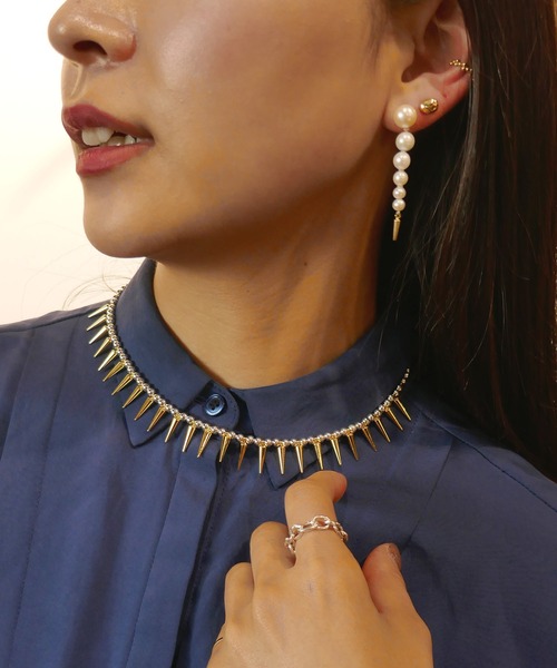 e.m. ピアス SILVER925スタッズパールピアス/レディース/メンズ