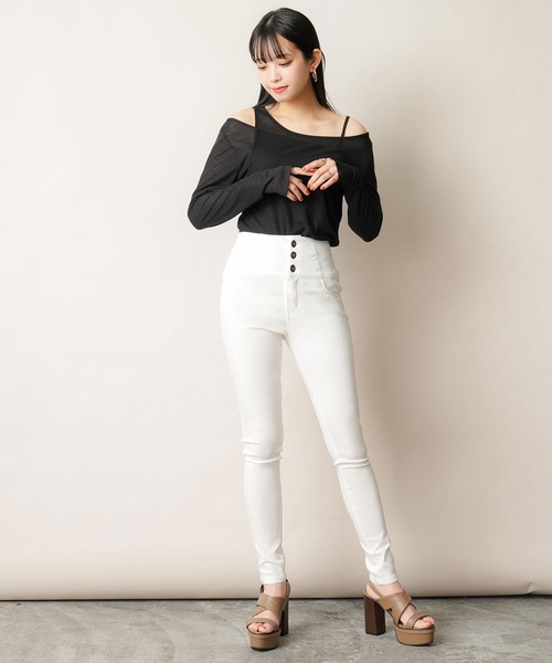夢展望 tシャツ アシメレイヤードシアーカットソーセット