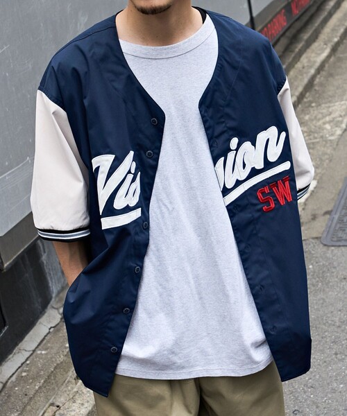 シャツ ブラウス Vision Street Wear ヴィジョンストリートウェア リブラインベースボールシャツ Zozotown Yahoo 店 通販 Yahoo ショッピング