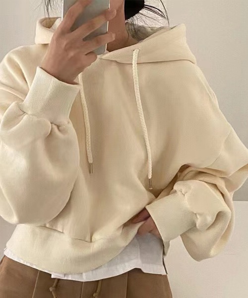 DAY CLOSET トレーナー スウェット レディース 裏起毛フード付きリブ