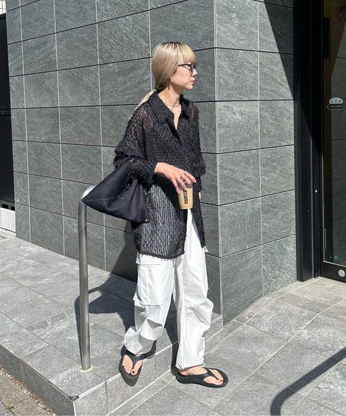 feepur カーゴパンツ ドロストカーゴパラシュートパンツ