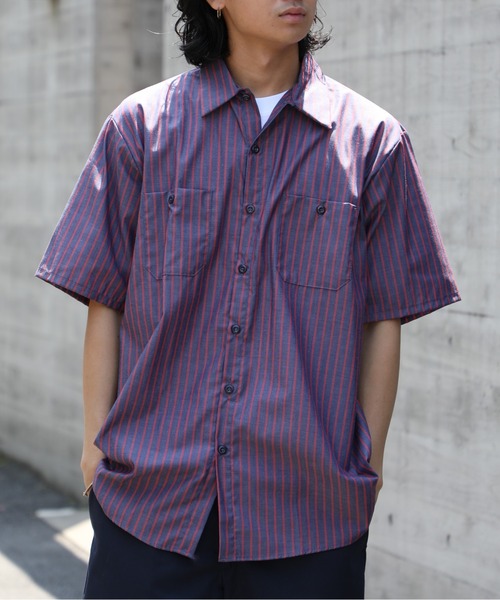【未使用品】stoplight 半袖ワークシャツ RED KAP シャツ 「RED KAP」4.25ワークシャツ半袖ストライプ