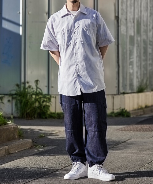 【LIFEWORK】W ストライプ 半袖 Tシャツ 韓国Life Work ライフウォーク】Wストライプ半袖Tシャツ Life