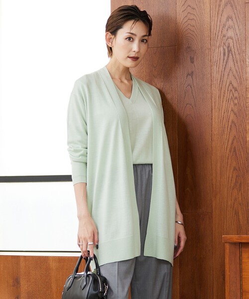 ICB（アイシービー） カーディガン 「洗える」コンパクトウール