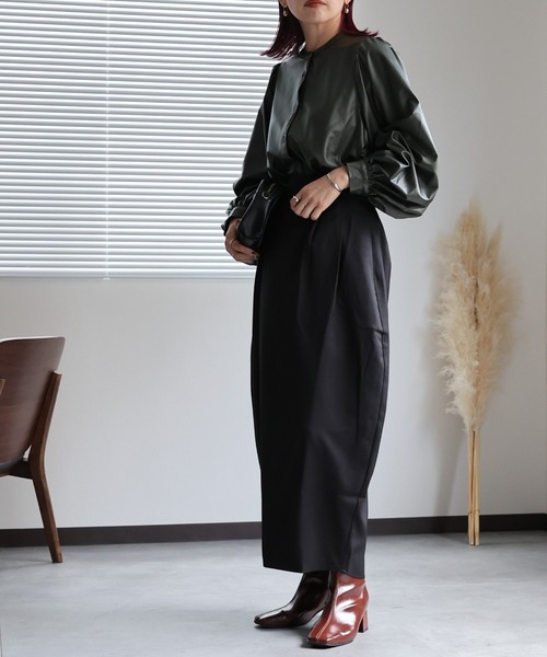 美品☆ PICTURES ピクチャーズ 総柄 コクーン バルーンスカート Amazon.co.jp: 大人 バルーンスカート レディース コクーン