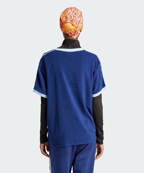 お歳暮 人気 adidas tシャツ 半袖Tシャツ スリーストライプス テリー トップス