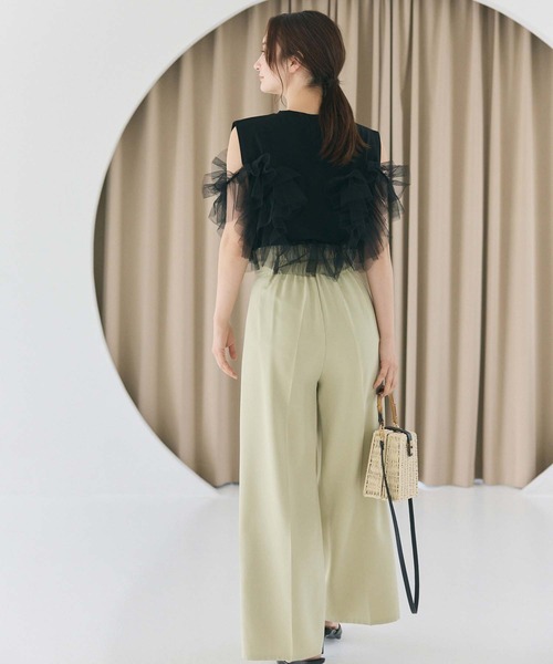 lace ribbon tie frill tops | Treat ürself