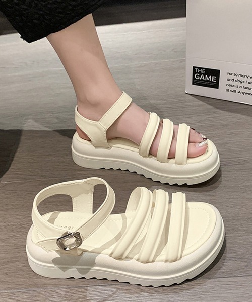 サンダル 厚底サンダル スポーツサンダル 美脚効果 韓国 L1592 miniministore サンダル 厚底サンダル スポーツサンダル 韓国風