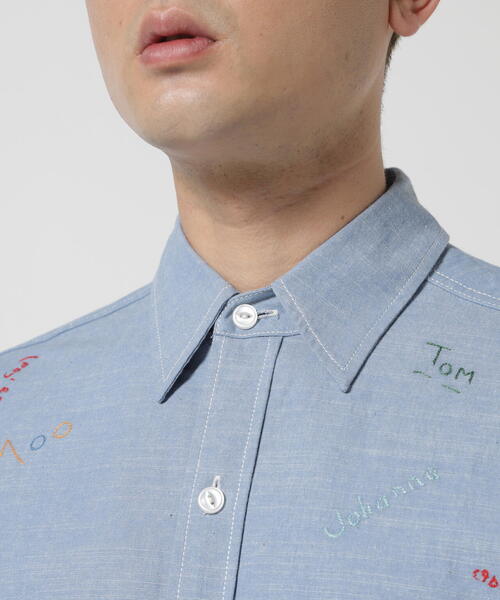 payday 別注　刺繍シャツ　ビューティー&ユース PAYDAY/ペイデイ/別注PAYDAY刺繍SHIRT(M BLUE)｜ ビーバー