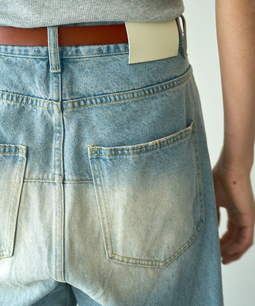 BAGGY FIT JEANS バギーデニム　ダメージ/ウォッシュド加工　極太 improves ジーンズ ダメージ加工 デニム バギーパンツ メンズ