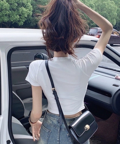 tシャツ M2489 ＰＳＣ　ＥＭＢＲＯＩＤＥＲＹ　Ｔ レディース TAHCHEE ターチー 半袖 Tシャツ レディース カレッジロゴ