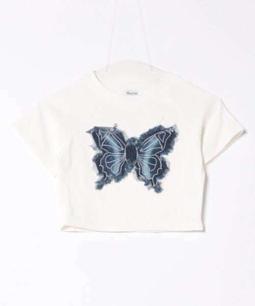 【送料無料】soft gallery ソフトギャラリー 半袖Tシャツ レディース Rakel fly Heart  ハート型 蝶々 バタフライ バタフライモチーフ半袖Tシャツ(100cm ディープ ピンク): キッズ