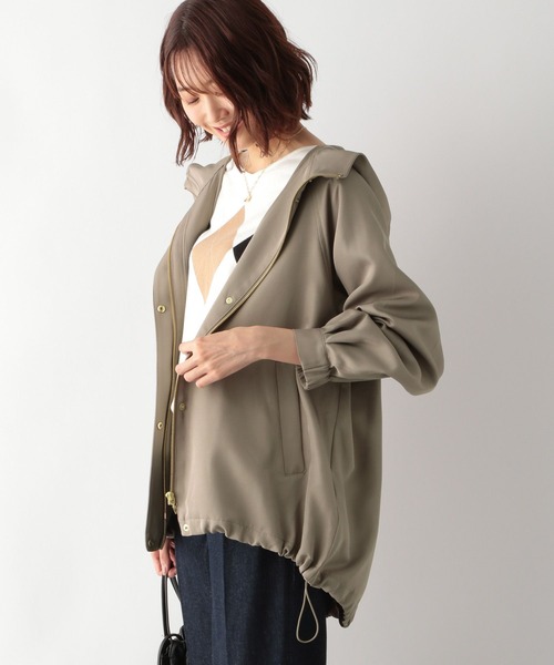 GLOBAL WORK」 マウンテンパーカー MEDIUM ベージュ レディース 