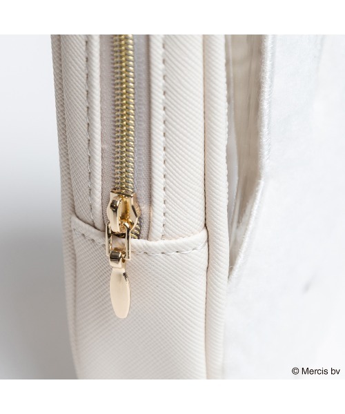 ポーチ BRUNA BOA APPLIQUE ハンドル付きスクエアポーチ レディース