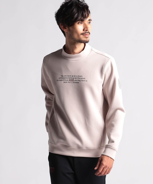 「NICOLE SPORTS」ロゴプリントモックネックプルオーバー メンズ NICOLE CLUB FOR MEN 「NICOLE SPORTS」ロゴプリントモック
