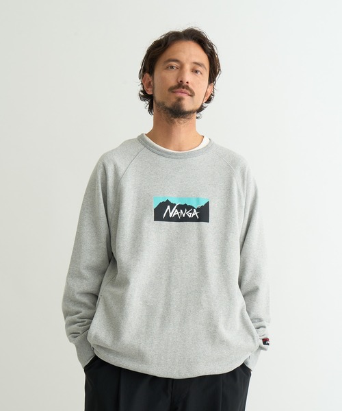 マークアンドロナ　マルチスパンコールロゴハイゲージニット　スウェット NANGA（ナンガ） トレーナー スウェット ECO HYBRID BOX LOGO