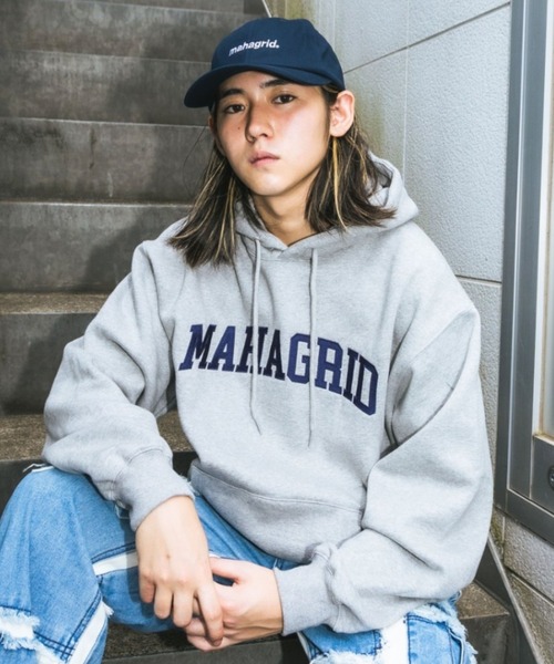 パーカー 「mahagrid/マハグリッド」VARSITY LOGO HOODIE/バーシティロゴ フーディーパーカー レディース メンズ MAHAGRID パーカー 「mahagrid/マハグリッド」VARSITY LOGO