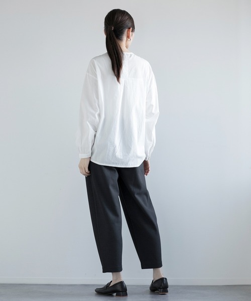 ブラウス シャツ 「DECADE CLASSIC」ヘンリーネック コットンブラウス レディース セール】【DECADE CLASSIC】ヘンリーネック コットンブラウス