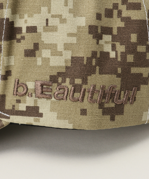 b.eautifulカモフラージュキャップ キャップ 帽子 「b.Eautiful/ビューティフル」b.E Hat：キャップ