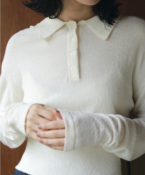 アンヌーク　ショートポロニット anuke(アンヌーク) Mesh Polo Knit | サウスオレンジ｜メンズ