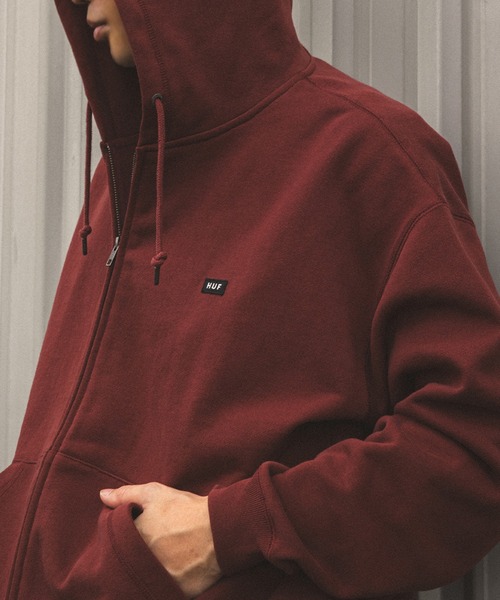 CLASSIC FLEECE FULL ZIP HOODIE / HUF ハフ ヘビーウェイト