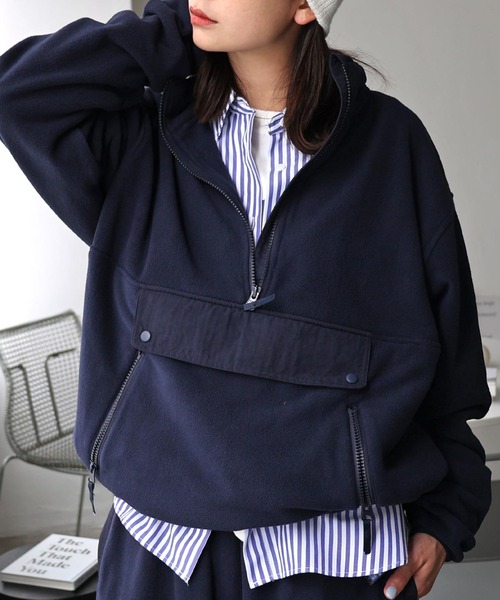 ANME トレーナー スウェット フリースアノラックパーカージャケット