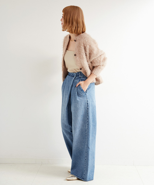【新品未使用】DU JOURデュ ジュール★シルバー箔デニムタイトロングスカート ウォッシャブル / DU JOUR/デュ ジュール LEAN GLITTER JEAN