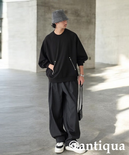 antiqua（アンティカ） ジップポンチプルオーバー レディース メンズ
