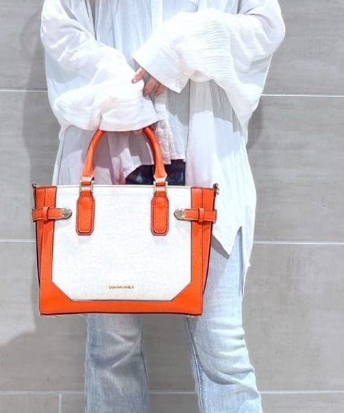 サマンサベガ（Samantha Vega ）/キャンバスベルト金具ハンドバッグ Samantha Vega（サマンサベガ） ハンドバッグ キャンバスベルト金具