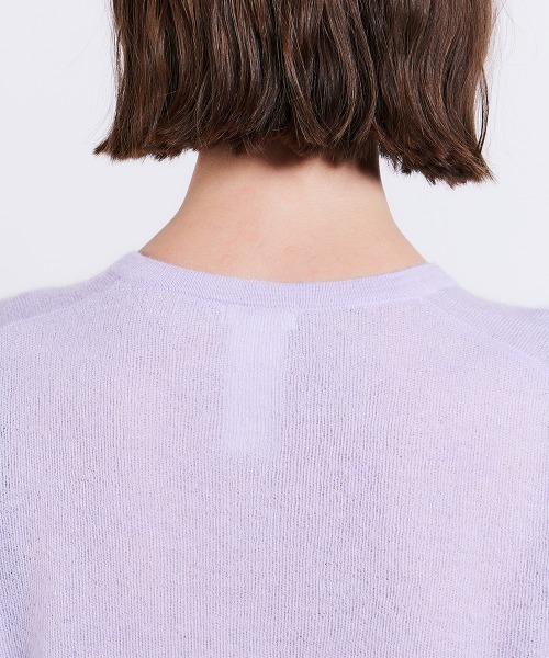 Sov. カーディガン モヘアクルーネックニットカーディガン Sov. カーディガン モヘアクルーネックニットカーディガン
