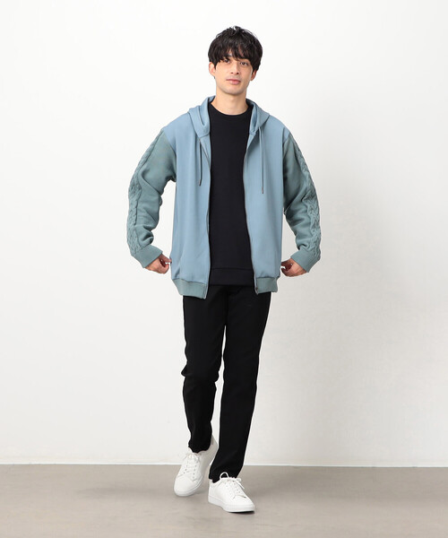 COMME CA ISM（コムサイズム） パーカー ダンボールニット×ニット