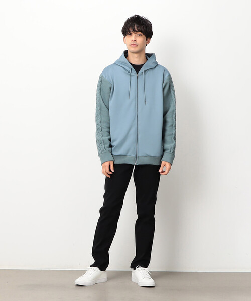 COMME CA ISM（コムサイズム） パーカー ダンボールニット×ニット