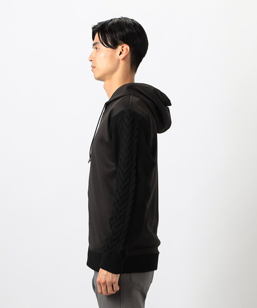 COMME CA ISM（コムサイズム） パーカー ダンボールニット×ニット