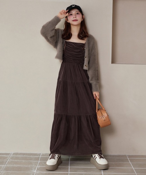 one after another NICE CLAUP ワンピース リボンティアードキャミ