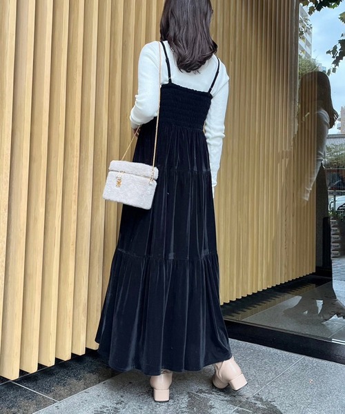 one after another NICE CLAUP ワンピース リボンティアードキャミ