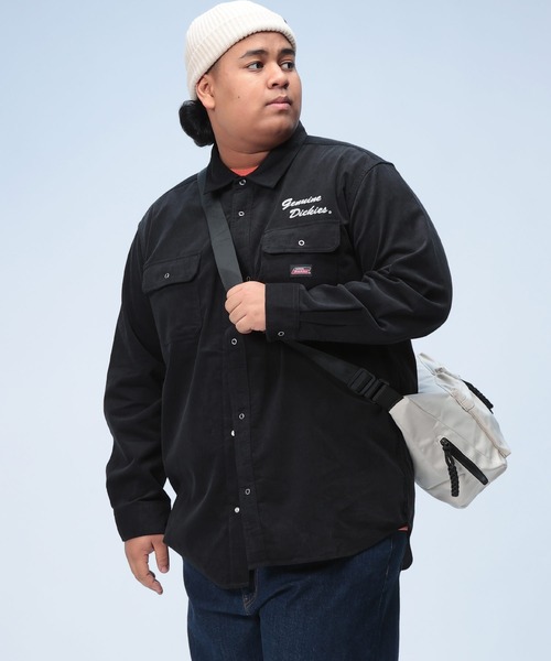 Dickies シャツ (ディッキーズ) 16W コーデュロイ ポケット ワーク 