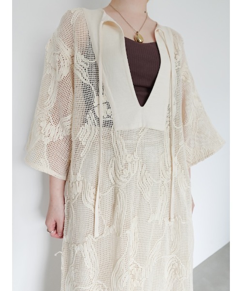 sahara ワンピース Cord Embroidery Caftan Dress/コードエン