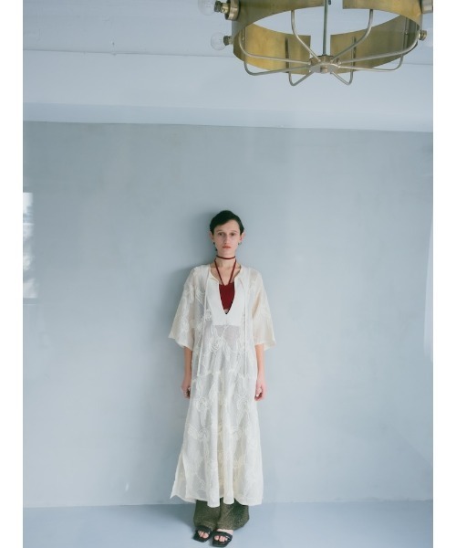 sahara ワンピース Cord Embroidery Caftan Dress/コードエン