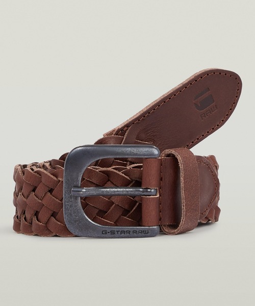 ベルト SMALL ZED BRAIDED BELT/編み込みレザーベルト メンズ