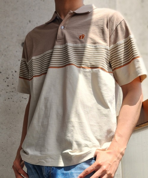 HANGTENポロシャツ HANGTEN 「HANGTEN」 半袖ポロシャツ MEDIUM ベージュ メンズ