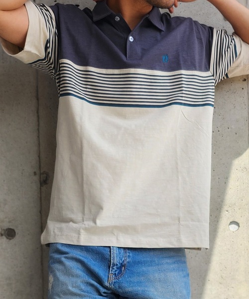 HANGTEN 「HANGTEN」 半袖ポロシャツ MEDIUM ベージュ メンズ