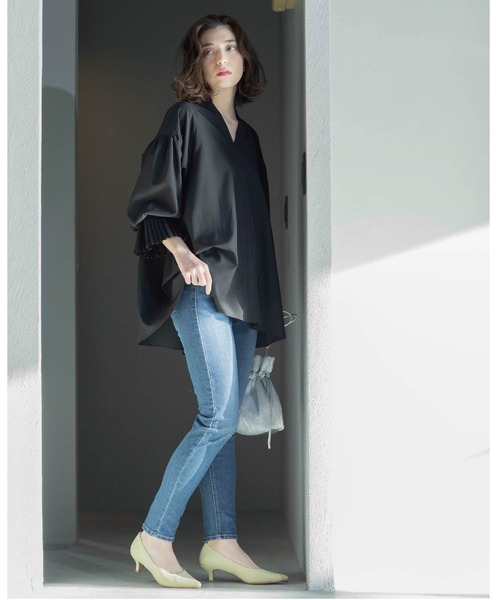 Cinematiq ストレッチデニムライクパンツ　ブルー　MS Cinematiq ストレッチデニムライクパンツ ブルー MS タグ付 CINEMATIQ