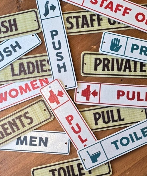 DULTON（ダルトン） インテリア FIBER SIGN A/レトロ サインプレート