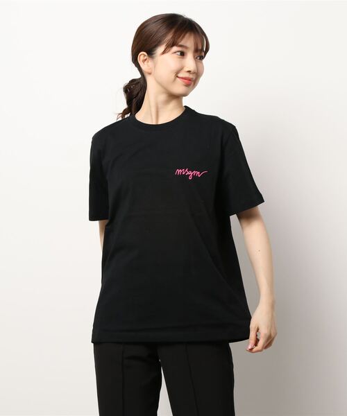 「MSGM」 半袖Tシャツ X-SMALL ホワイト レディース MSGM 「MSGM」 半袖Tシャツ X-SMALL ホワイト レディース