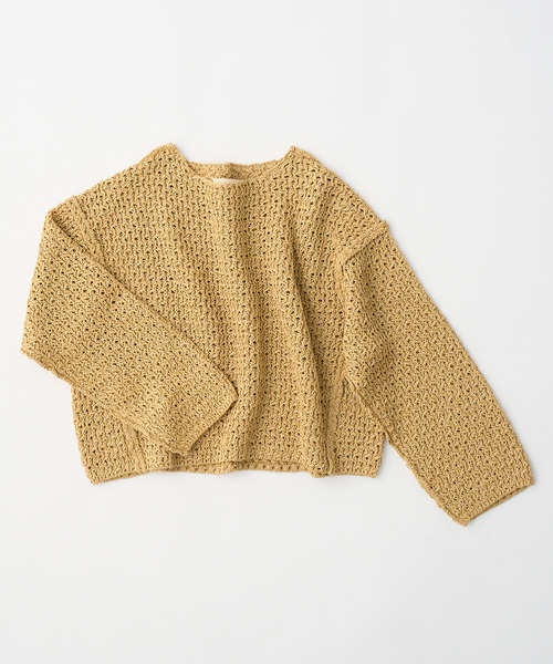 unfil メッシュコットンニット unfil ニット セーター アンフィル / double honeycomb mesh