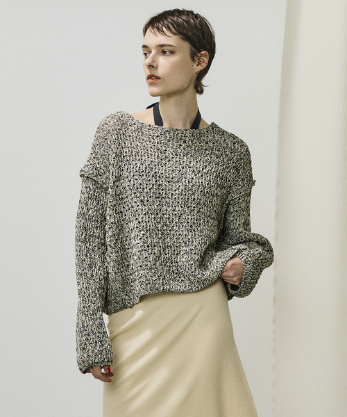 unfil メッシュコットンニット unfil ニット セーター アンフィル / double honeycomb mesh
