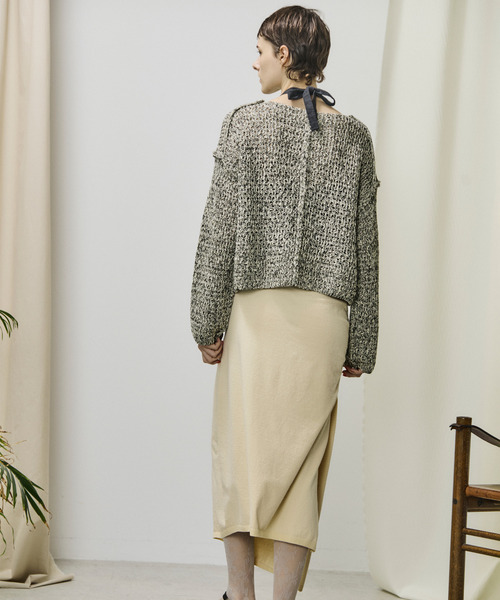 unfil アンフィル / double honeycomb mesh sweater コットン