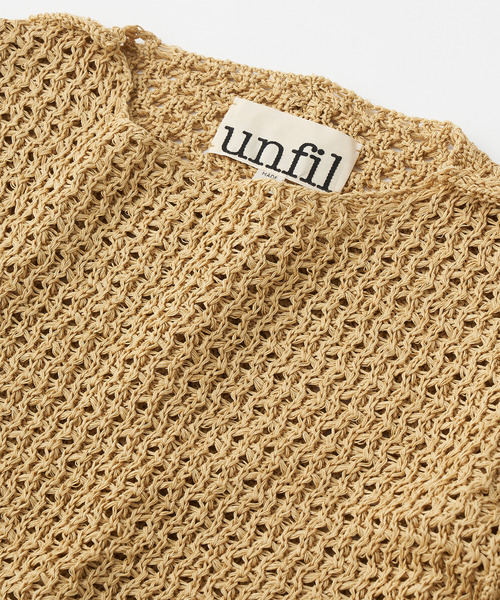 unfil メッシュコットンニット unfil ニット セーター アンフィル / double honeycomb mesh