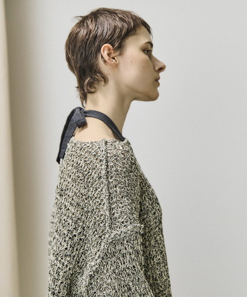 unfil メッシュコットンニット unfil ニット セーター アンフィル / double honeycomb mesh