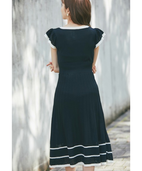 「tocco closet」 ニットワンピース M ベージュ レディース_画像4